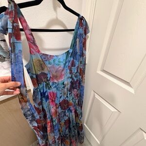 Francesca's Collections Blue and Multicolor Dress